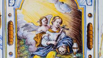 06 Maria Magdalena mit Engel Ofenkachel