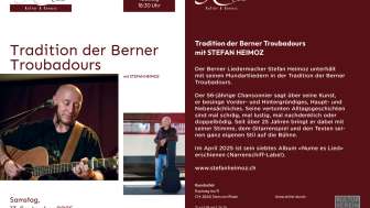 Tradition der Berner Troubadours mit STEFAN HEIMOZ Tradition der Berner Troubadours mit STEFAN HEIMOZ
