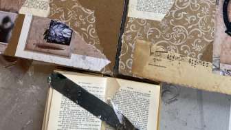 Collage, Schrift und Farbe