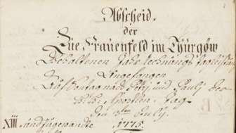 Frauenfeld als Hauptstadt der Eidgenossenschaft