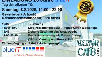 Einladung 25Jahre blueIT 8 8 2026 Inserat Felix