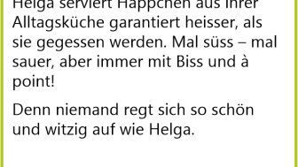 Sweet & Sauer - Comedy - Programm von und mit Helga Schneider