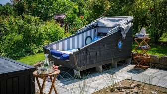 Schlafstrandkorb Rosengarten am Untersee